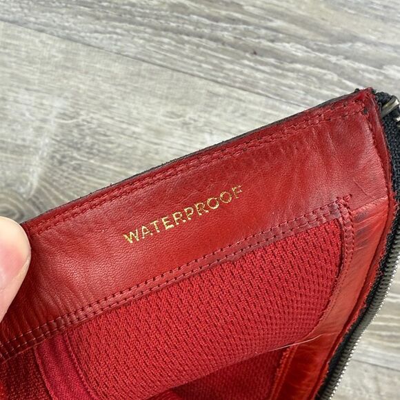 Cole Haan Colby x Nike Air Waterproof Black Leather Womens Sz 8B Zip Buckle Boot - Picture 13 of 13